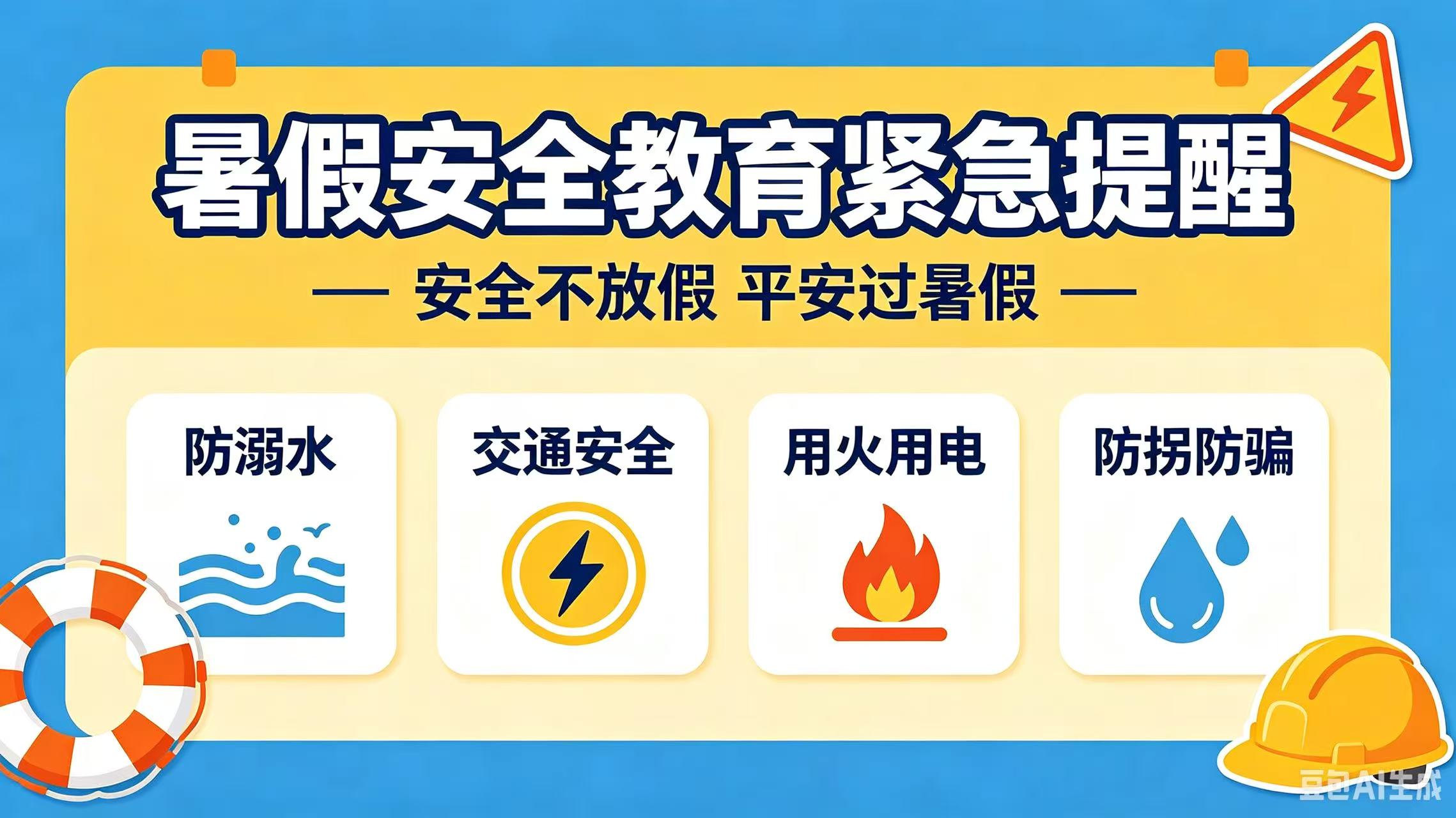 平安暑假 安全同行｜新郑航空科技中等专业学校暑期安全专题教育紧急提醒